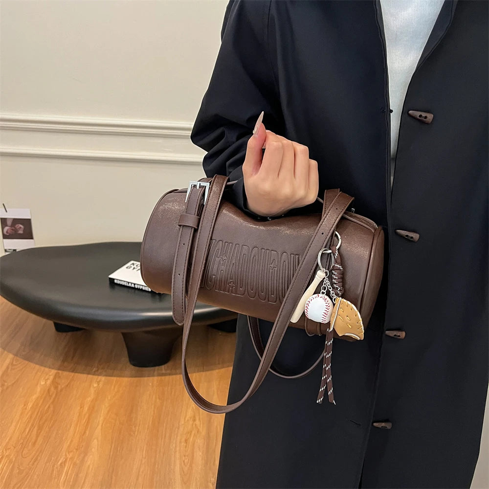 Luxury Cylinder Shoulder Bag