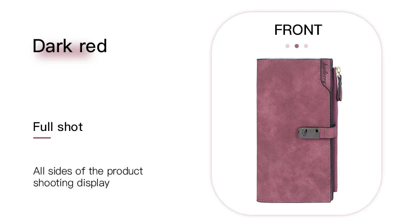 Elegant Long Wallet for Women – Magnetic Closure & Card Organizer