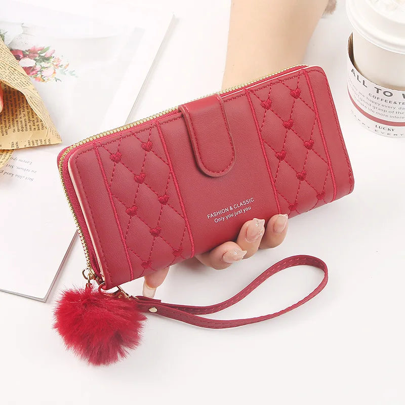 Women's Long Wallet – Large Capacity Wristlet Clutch