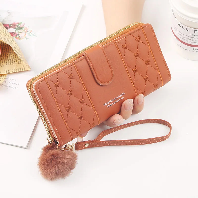 Women's Long Wallet – Large Capacity Wristlet Clutch