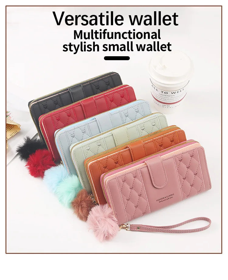 Women's Long Wallet – Large Capacity Wristlet Clutch