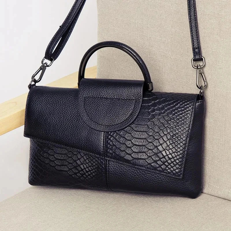 Luxury Soft PU Leather Flap Shoulder Bag – Minimalist Cover Closure Handbag for Women