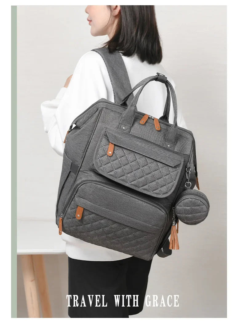 Multi-Compartment Mommy Diaper Backpack