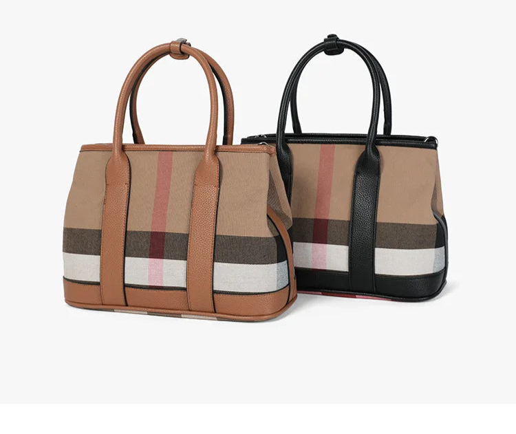 Plaid Designer Shoulder Bag