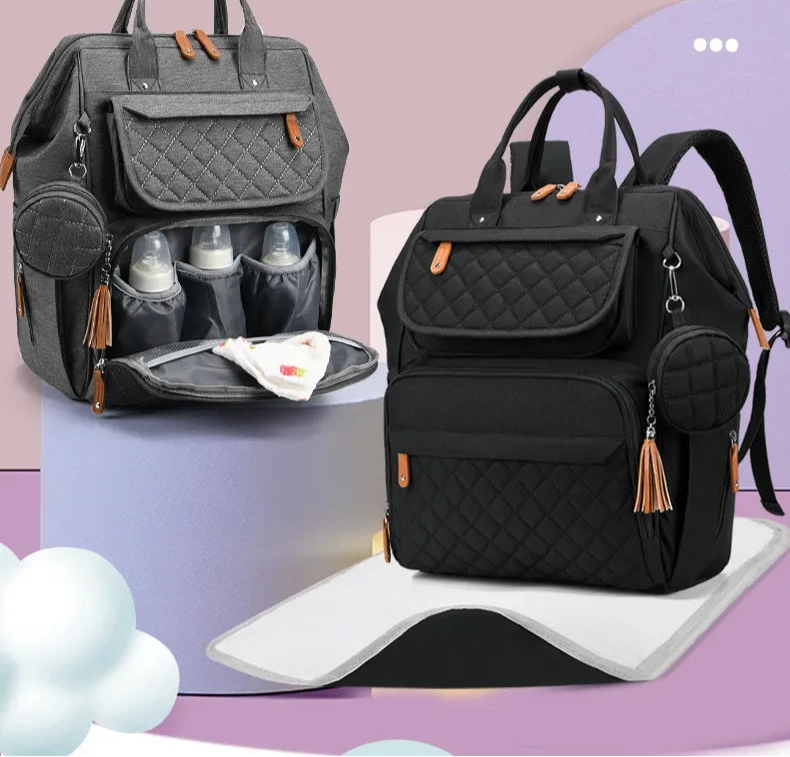 Multi-Compartment Mommy Diaper Backpack