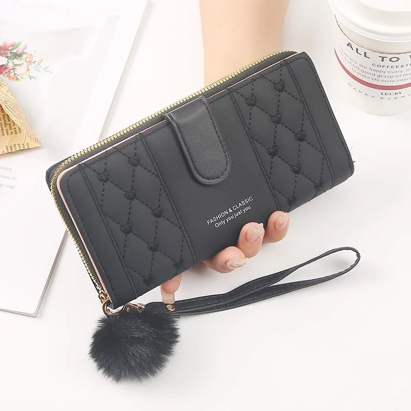 Women's Long Wallet – Large Capacity Wristlet Clutch