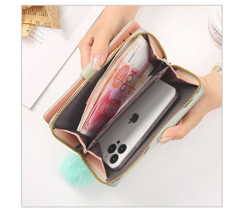 Women's Long Wallet – Large Capacity Wristlet Clutch