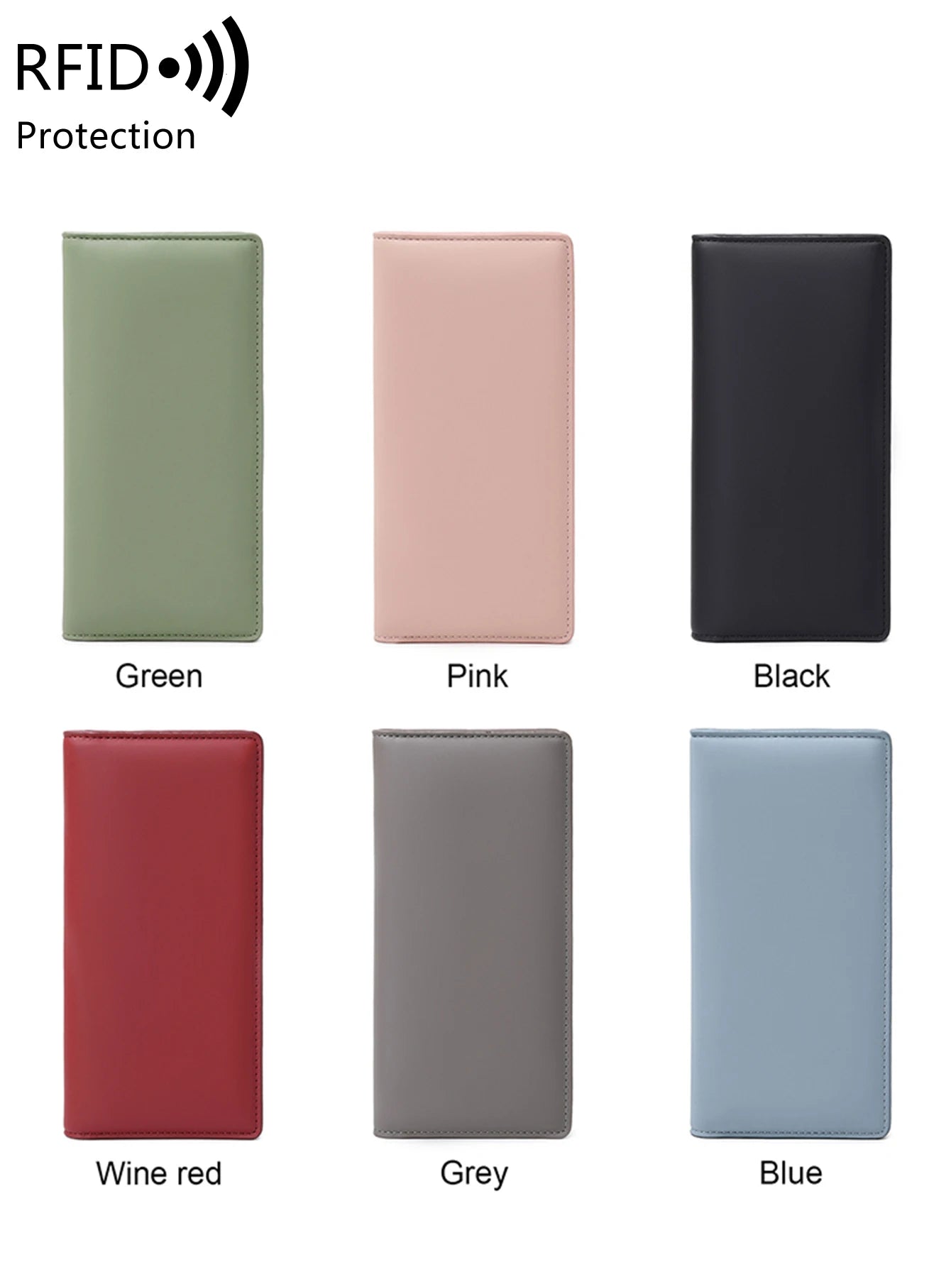 Functional & Compact: Women's Double-Fold Wallet – RFID Coin & Card Organizer with Hand Strap