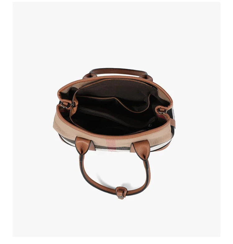Plaid Designer Shoulder Bag