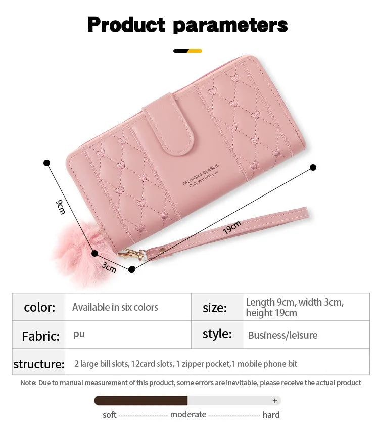 Women's Long Wallet – Large Capacity Wristlet Clutch