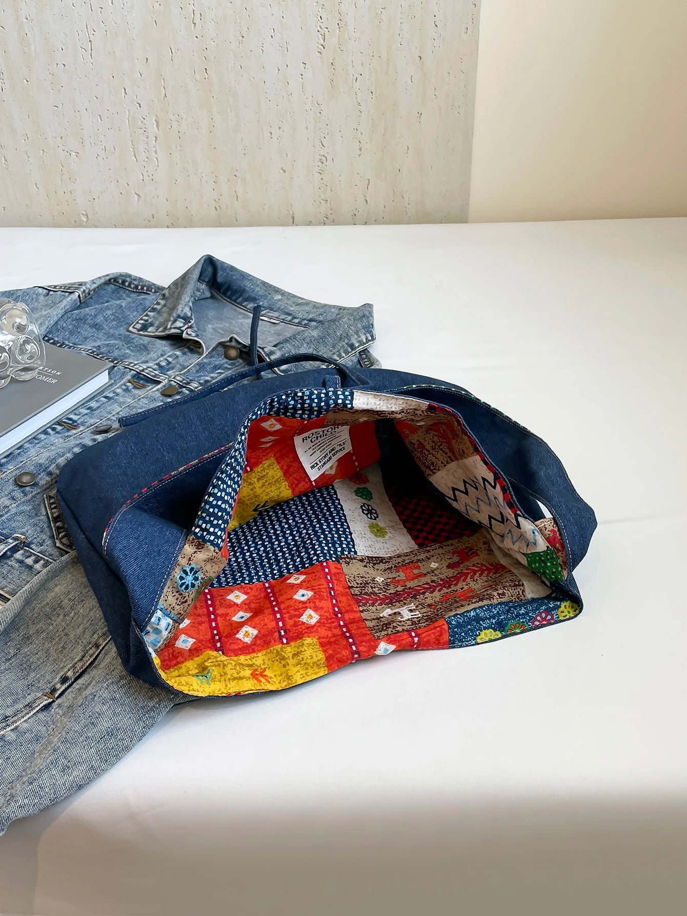 Fashionable New Denim Bag for Work and School, Large Capacity Women's Bag, Stylish Double-Sided Women's Tote Bag