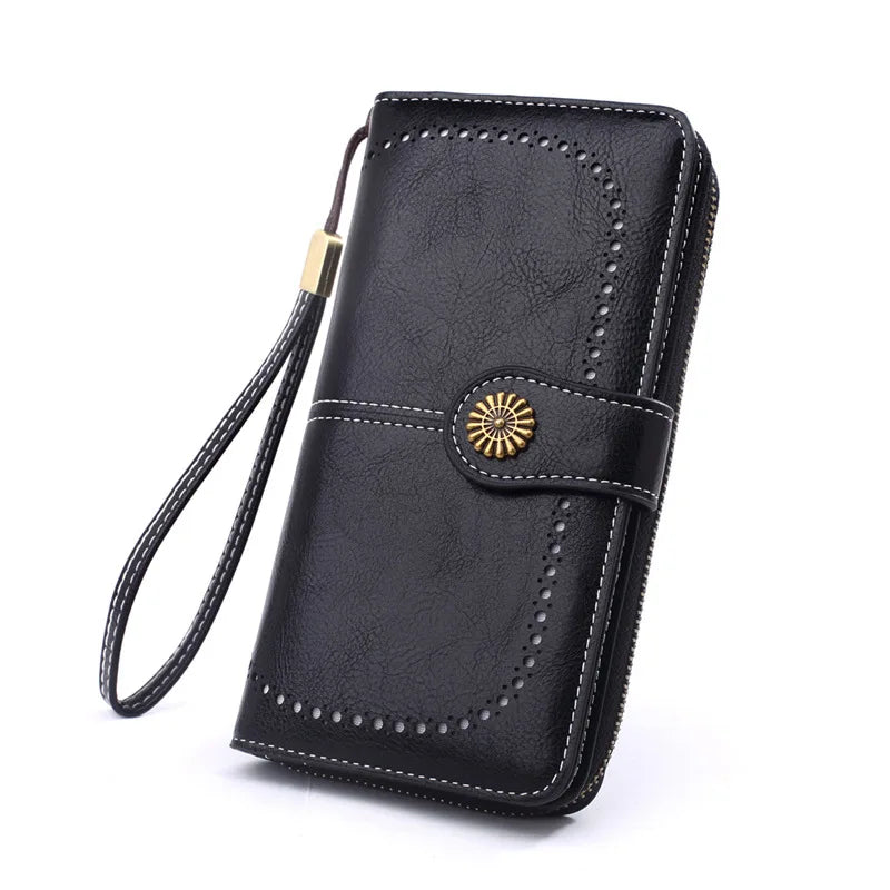 Elegant Women’s Hasp Wallet – Stylish Phone & Card Organizer