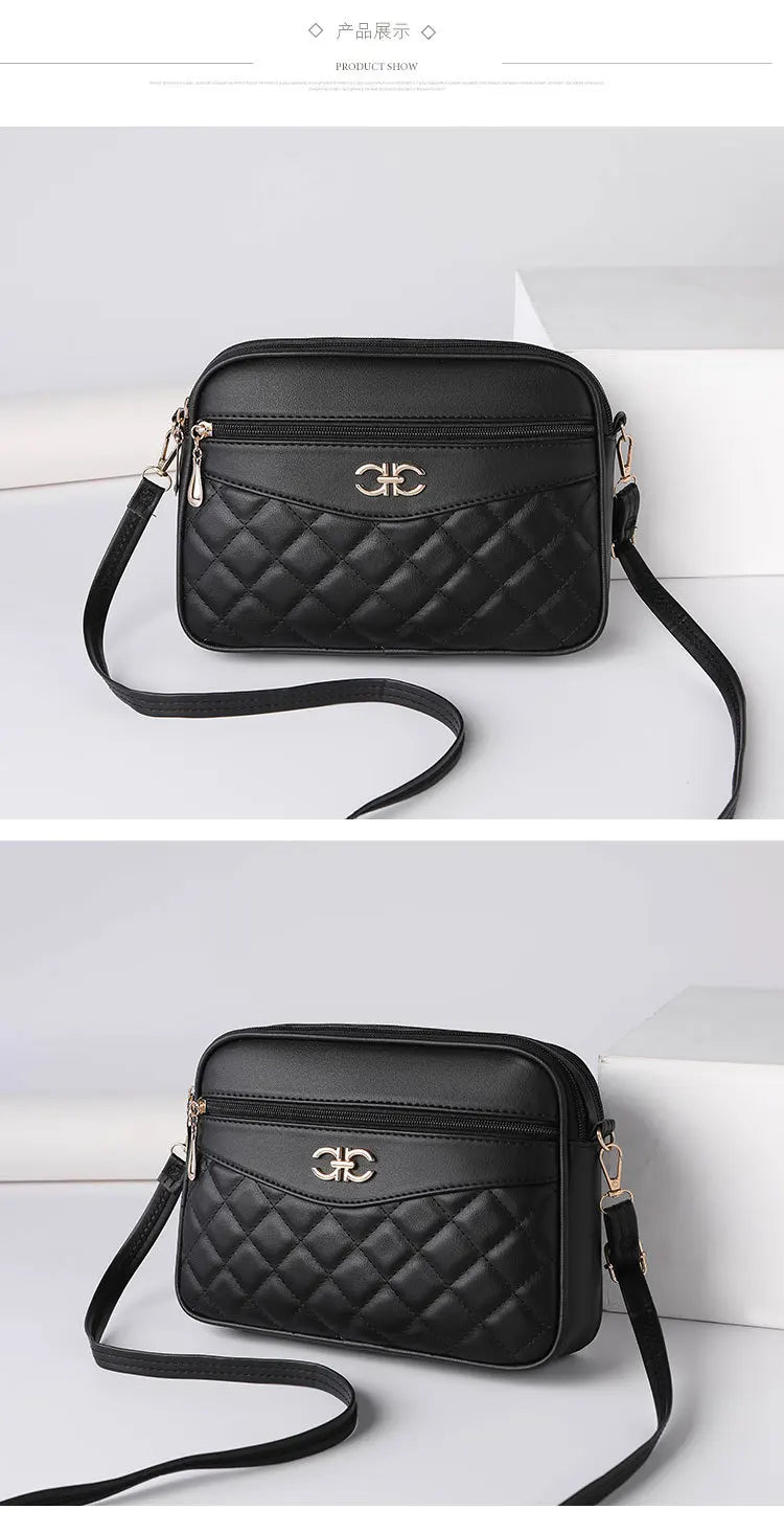 High Capacity Soft PU Leather Envelope Messenger Bag – Zipper Closure Shoulder Purse for Women