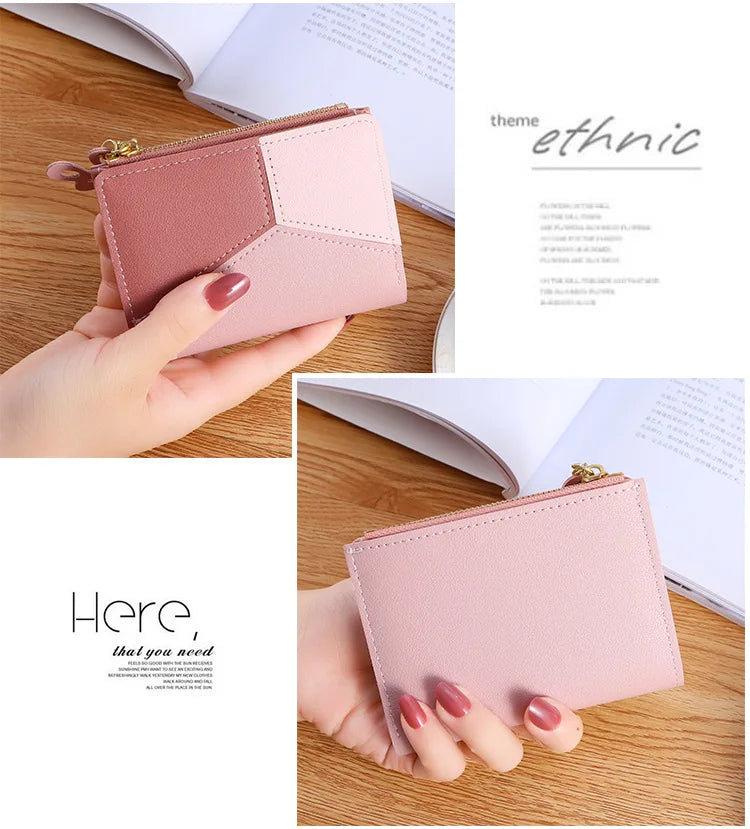 Compact Card Holder (Zip Wallet) with Tassel for Women & Girls