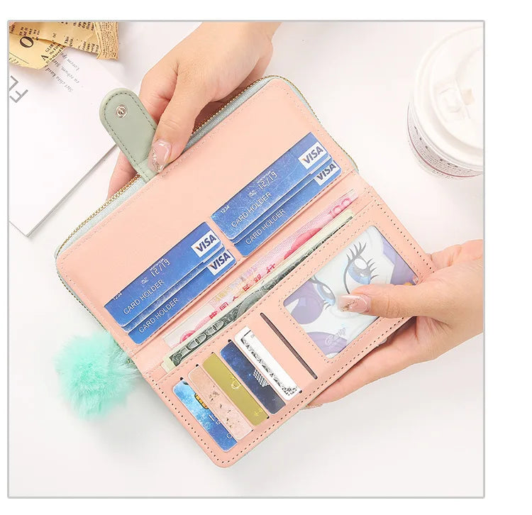 Women's Long Wallet – Large Capacity Wristlet Clutch