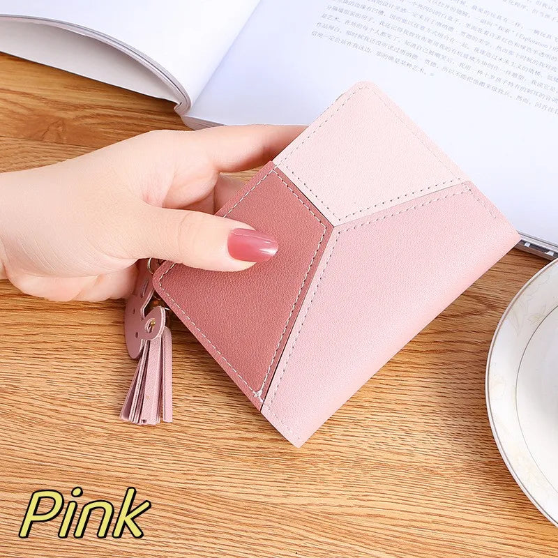 Compact Card Holder (Zip Wallet) with Tassel for Women & Girls