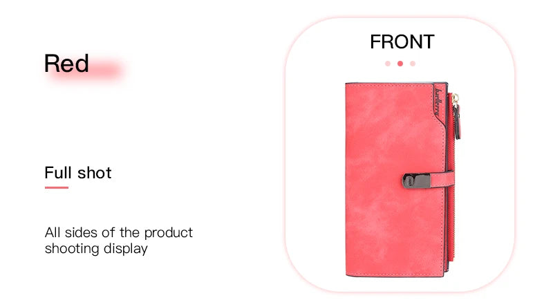 Elegant Long Wallet for Women – Magnetic Closure & Card Organizer