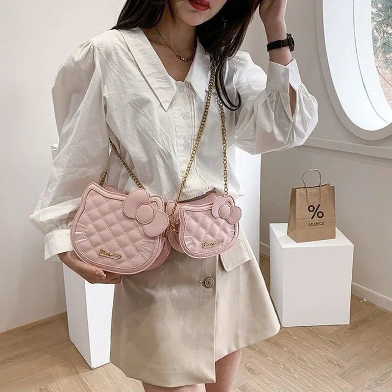 Hello Kitty Rhombic Shoulder Bag – Cute & Trendy Cartoon Wallet Purse