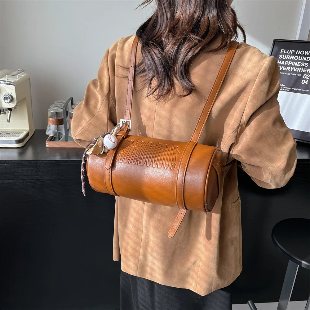 Luxury Cylinder Shoulder Bag
