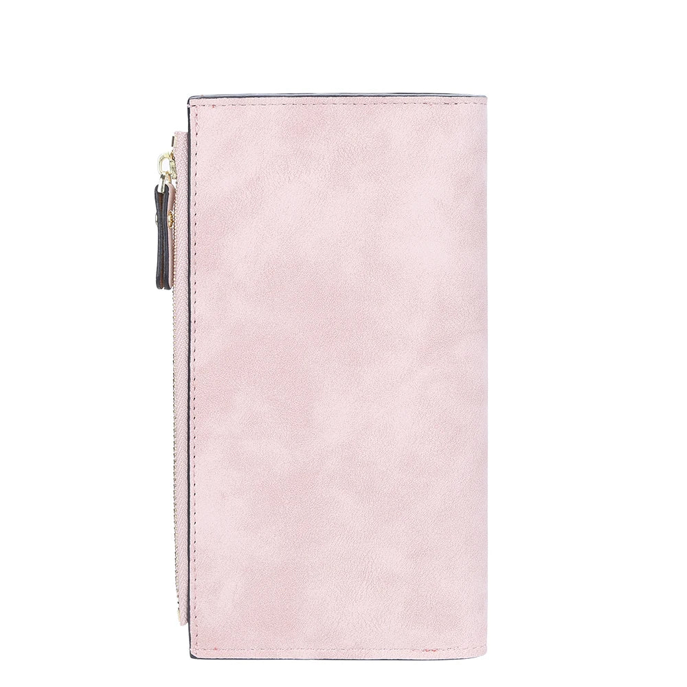 Elegant Long Wallet for Women – Magnetic Closure & Card Organizer