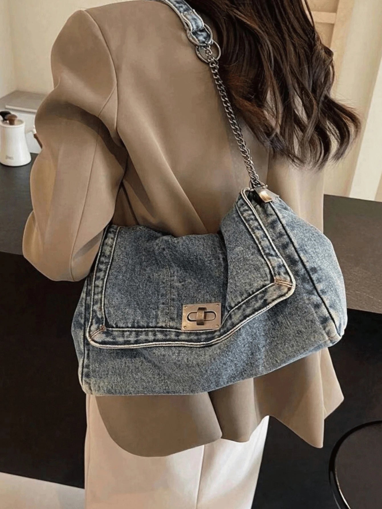 Women’s Canvas Square Shoulder Bag – Lightweight & Stylish