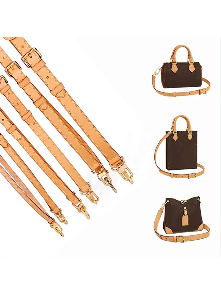 Adjustable Genuine Leather Bag Strap