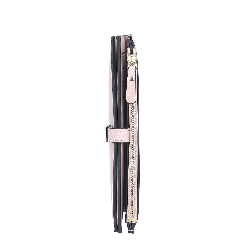 Elegant Long Wallet for Women – Magnetic Closure & Card Organizer
