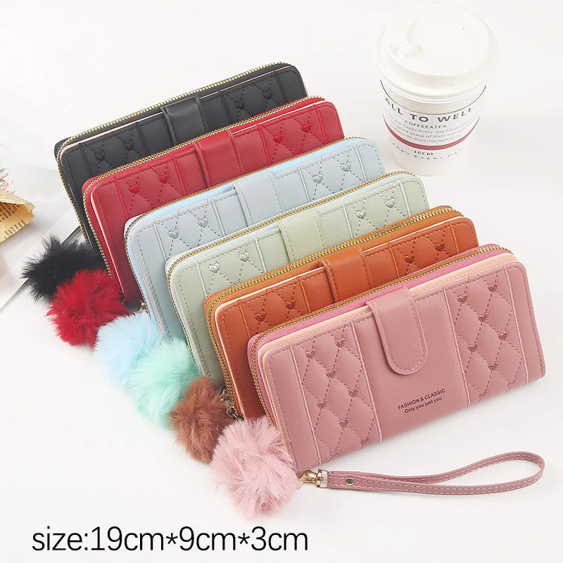Women's Long Wallet – Large Capacity Wristlet Clutch