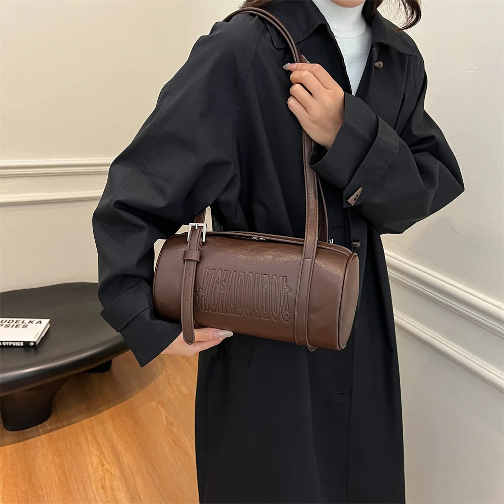 Luxury Cylinder Shoulder Bag