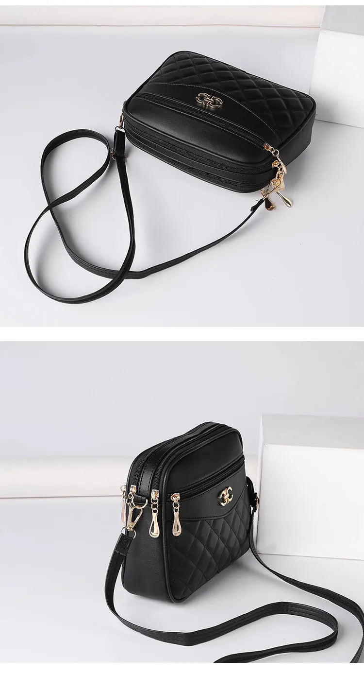 High Capacity Soft PU Leather Envelope Messenger Bag – Zipper Closure Shoulder Purse for Women