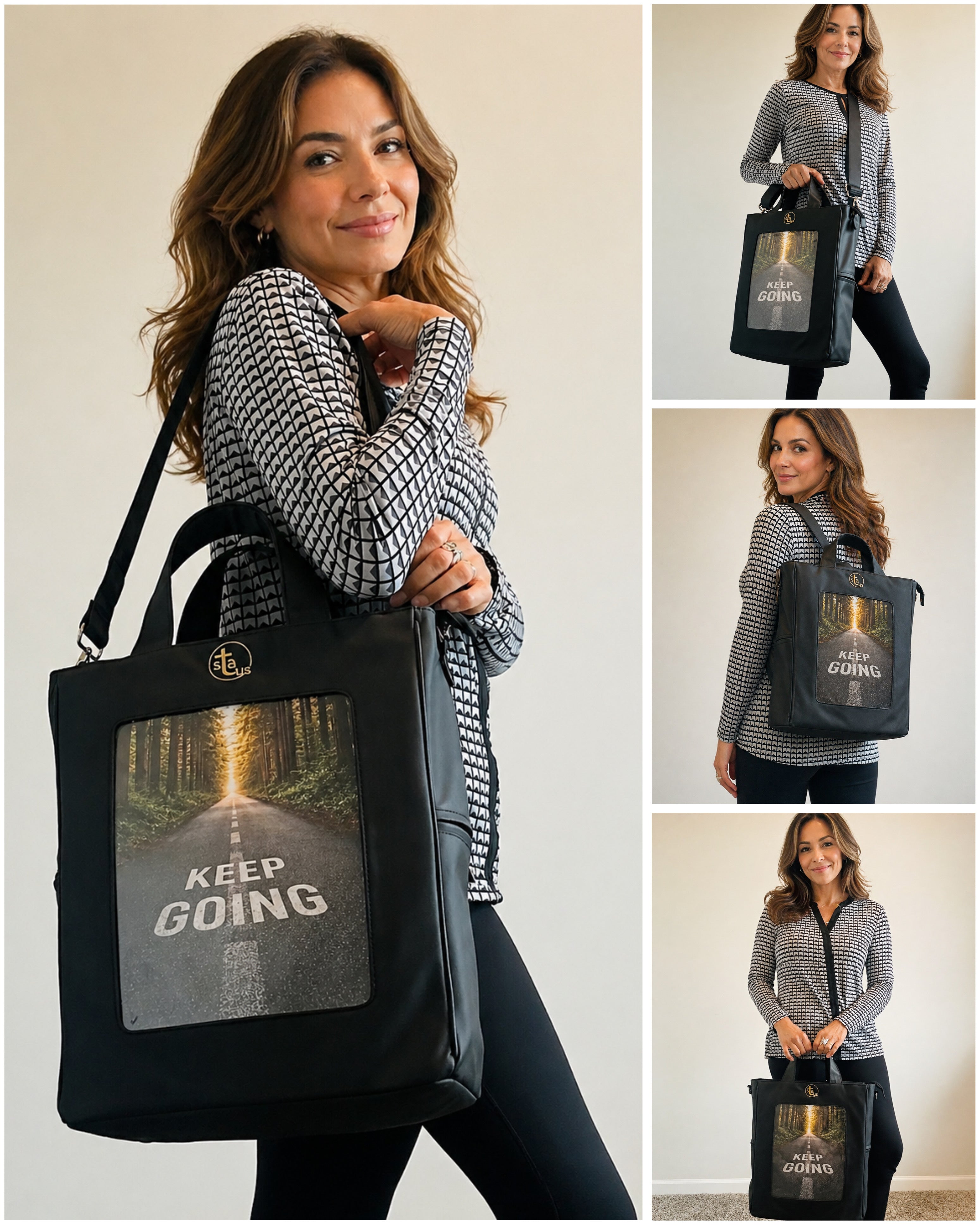 Customizable Tote Bag — Clear Display Pocket