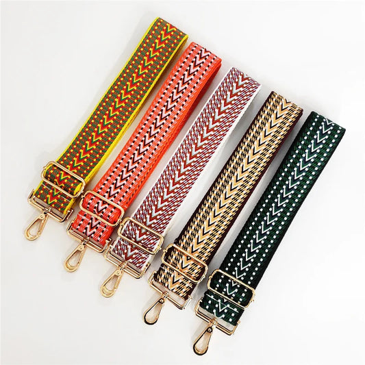 Adjustable Jacquard Wide Strap for Handbags