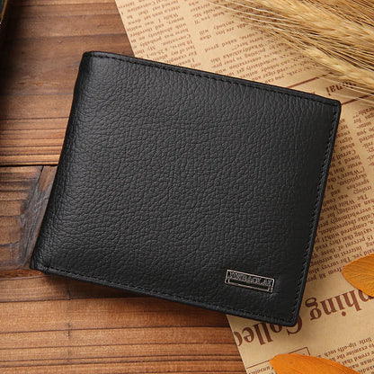 Classic Genuine Leather Men's Wallet with Coin Pocket