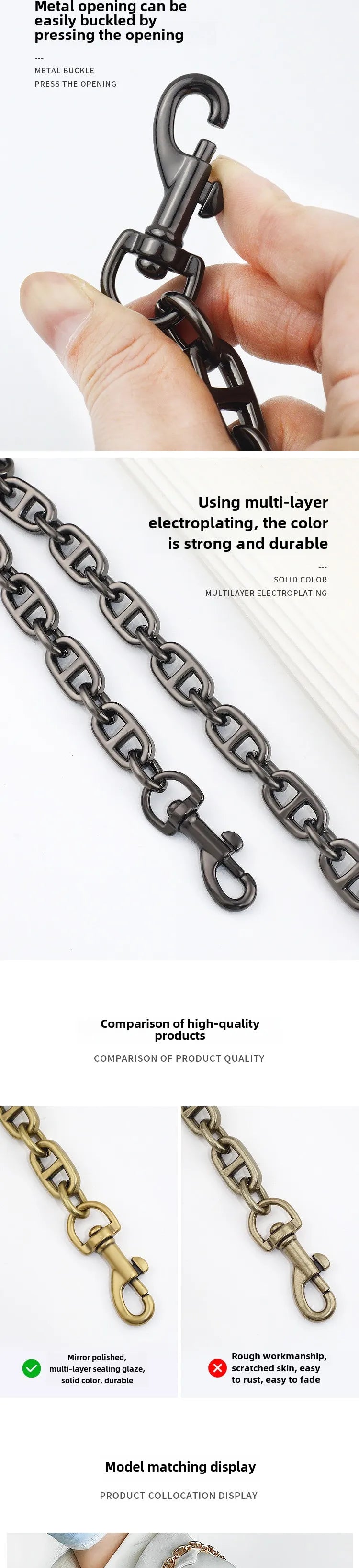 Pig Nose Chain Bag Strap