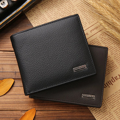 Classic Genuine Leather Men's Wallet with Coin Pocket