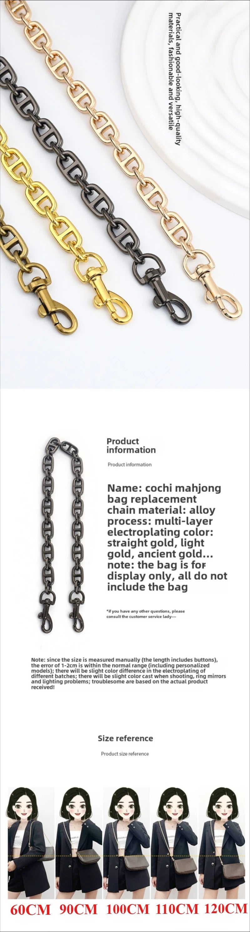 Pig Nose Chain Bag Strap